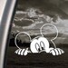 Minnie Mouse,Funny, Mickey mouse peeking funny bumper, car, window, ipad or laptop sticker