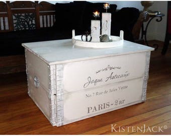 Wooden box cargo box chest table coffee table "Jaque"