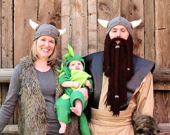 Viking Hat with Detachable Beard