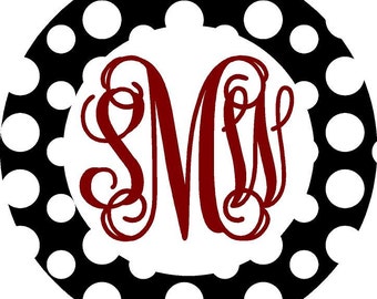 Monogram Decal, Car Monogram, Monogram Car Decal