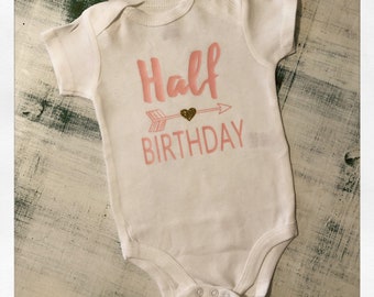 1/2 Half Birthday Onesie