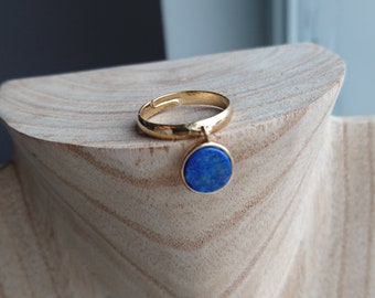 lapis lazuli Gold Plated over Brass ring
