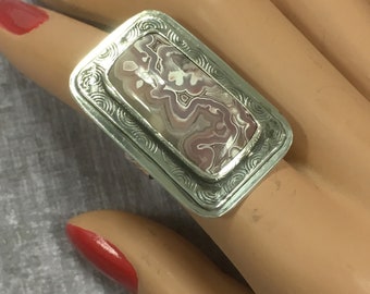 Crazy Lace Agate Ring