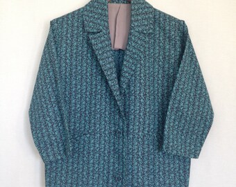 1960s blue/black print jacket