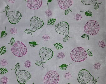 apples and pears tea towel