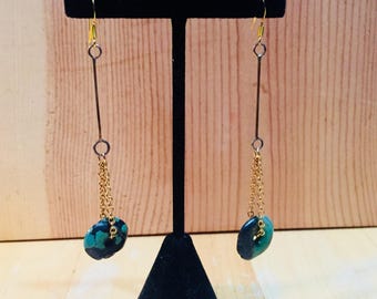 Turquoise Donut Earrings