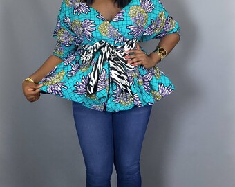 African Print tiered topAfrican clothingAfrican print