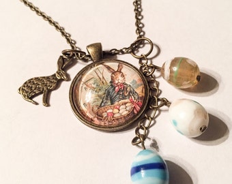 Easter charm necklace