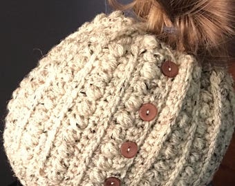 Messy Bun Beanie