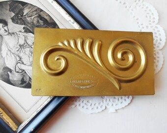 Français anciens moule ornement Bronze feuille moule TROTTIER Paris