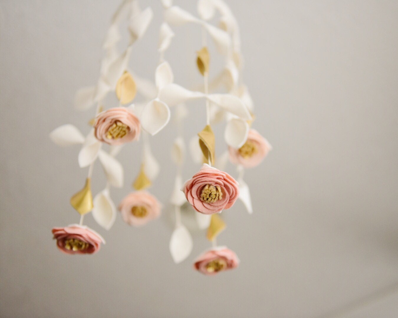 Crib Mobile Felt Flower Baby Mobile Pick your own colors