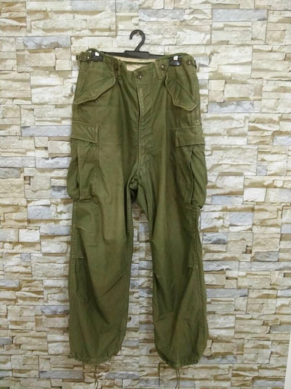 RARE 50's 60's Army Trousers Pants Military Olive Drab