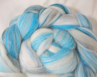 Arctic - Blended Top - 4 oz/113 grams - merino - alpaca - silk - firestar - bamboo