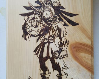 Legend of Zelda Majora's Mask Skull Kid Woodburning