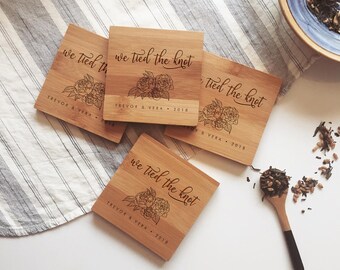 Wedding Coasters, Custom Coasters, Wood Coasters, Engraved Coasters, Personalized Coasters, Wedding Gift Coasters, Customized Coasters