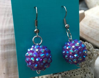 Sparkly Purple Earrings