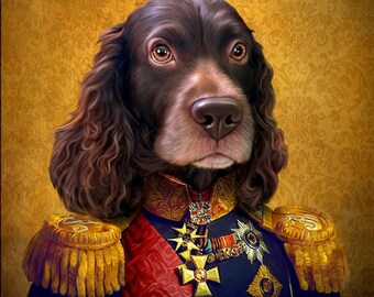 CUSTOM PET PORTRAIT Royal Pet Portrait Vintage Pet Portraits Custom Pet Memorial Portrait Dog Cat Portrait Gift for Dad Father's Day Gift