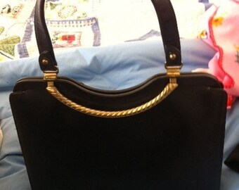 Vintage Blue Leather Joseph Magnin Handbag