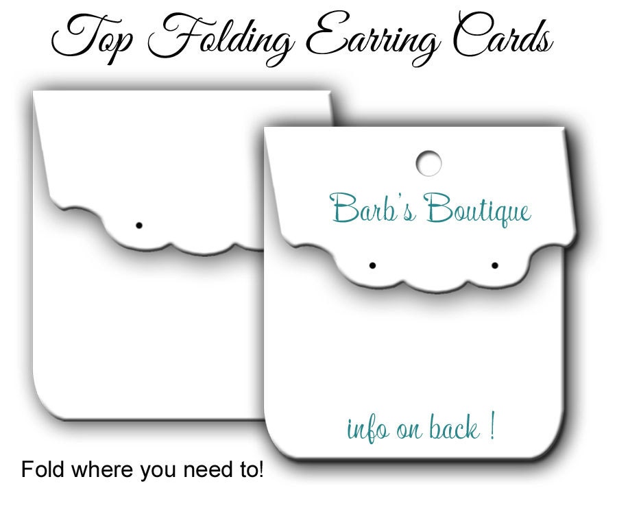 earring card template free download