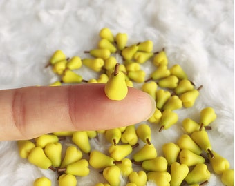 Miniature Yellow Pear,Dolls house and Miniature,Miniature Fruit,Yellow Pear,Miniature Sweet,Miniature Handmade,Handcrafts,Miniature Jewelry