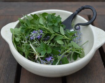 Hand-turned Ceramic Sieve, Kitchen Colander, Rustic, One Of A Kind