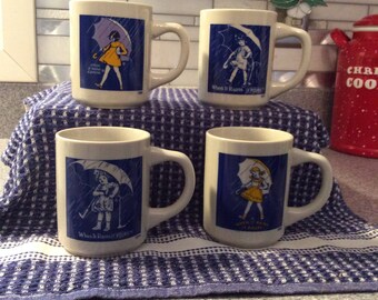 Morton Salt Girl coffee mugs