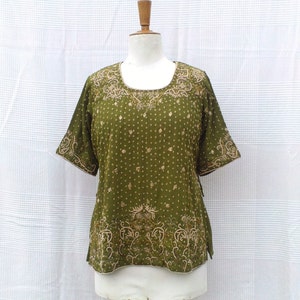Indian embroidered tunic, tunic with short sleeves, Indian tunic women, Indian Crafts