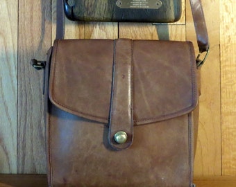 Etsy BDay Sale Coach Scout Bag In Tabac Leather with Crossbody Strap- Made In U.S.A. Beautifully Distressed