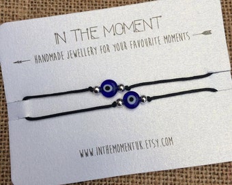 Evil Eye 2 Pack Bracelets/Anklets, Evil Eye Bracelets, Evil Eye Anklets, Beaded Anklet, Ankle Bracelet, Evil Eye Bead by InTheMomentUK