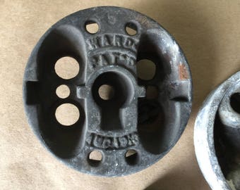 1920s Electrical Light Recptical Vintage Electrician Steam Punk Salvage Steel