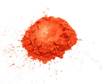 Bright Orange Gold Mica Powder for Soap Making, Polish Supplies Bath and Body Handmade Cosmetics Pigment Powder Natural 6712