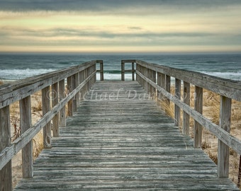 Beach Hampton Boardwalk Photograph Photo Print 8x10