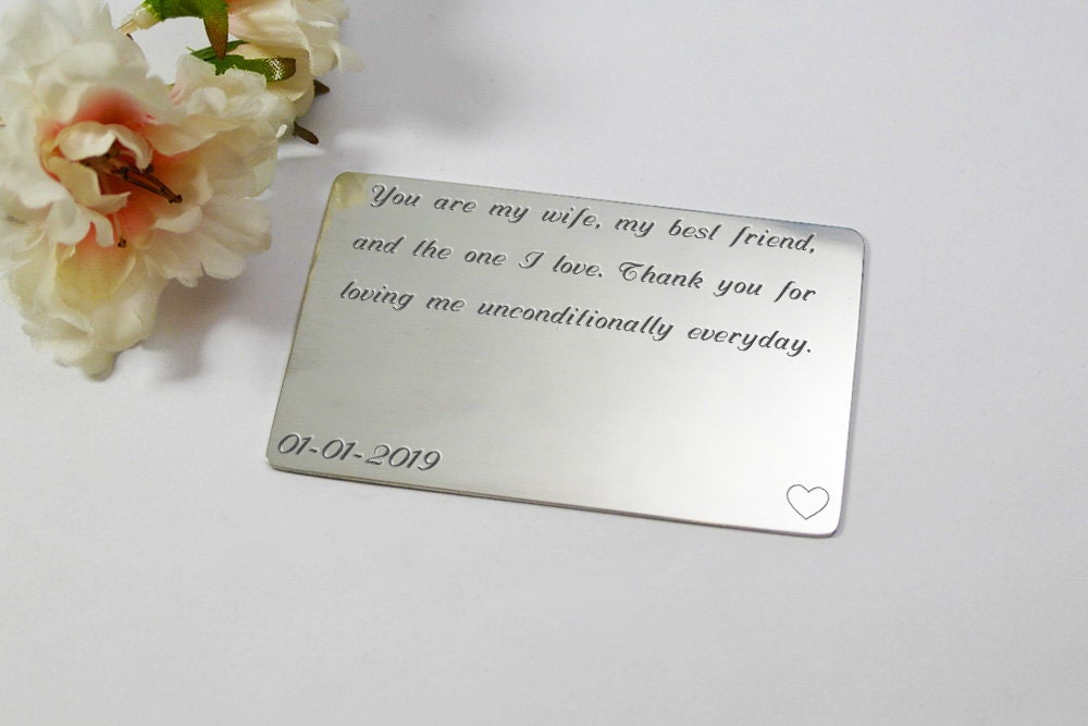 Engraved gift for wifewife keepsakecustom wife giftwife