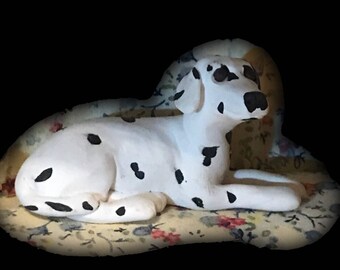 Polymer Clay Dalmatian Dollhouse Sculpture