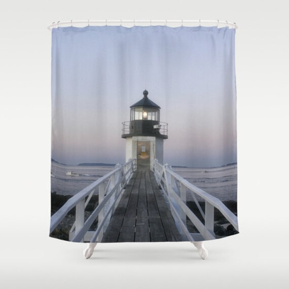 Items similar to Marshall Point Lighthouse Shower Curtain, Shower