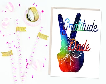 Gratitude Dude - Thank you Card