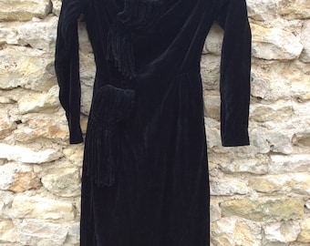 Dress authentic 1940 velvet WW2 pinup
