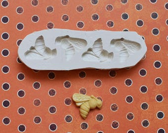 Moule silicone 4 abeilles pour loisirs créatifs scrapbooking