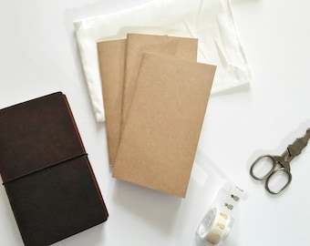 Pack of 3 Personal Size Inserts / Traveler's Notebook Insert / Fauxdori Paper Refill