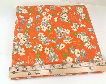 Orange Daisy Fabric, Peas & Carrots, Peas and Carrots, American Jane, Moda, Sandy Klop, **PRE-WASHED**,1 Yard