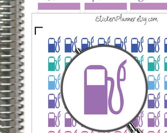Ravitaillement de remplissage station-service Planner Stickers planificateur pour Erin Condren planificateur heureux planificateur icône autocollants gaz Stickers carburant autocollants i73-2)