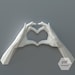 PDF Papercraft Hands, Heart Hands, Declaration of Love, DIY Wedding Decor, Valentine's Day, Origami Heart Hands, I love You, 1st Anniversary
