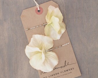Vintage Ivory Hydrangea Hair Pins Wedding Hair Accessorise