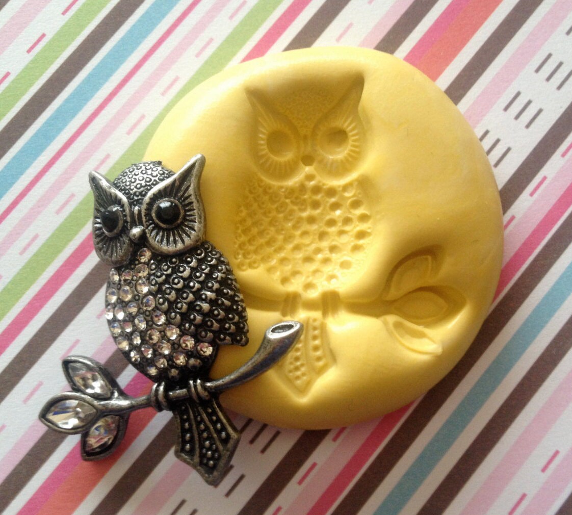 OWL Silicone MOLD Craft Supply Clay Cake Decoration Resin