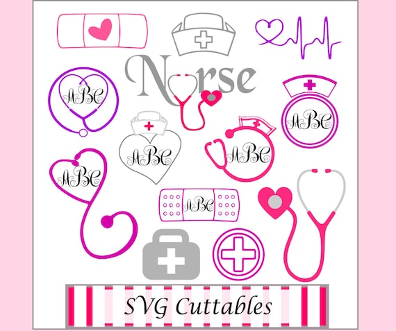 Download Nurses Svg Cutting Files Monogram Frame Svgs Nursing SVG