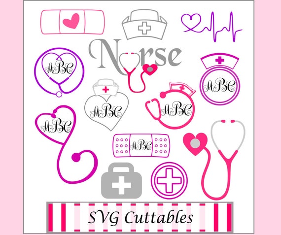 Download Nurses Svg Cutting Files Monogram Frame Svgs Nursing SVG