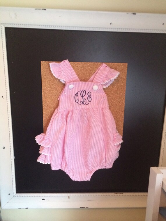 Seersucker Monogrammed Bubble