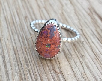 Sterling Silver Mexican Opal Ring