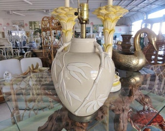 Vintage Faux Bamboo Lamp