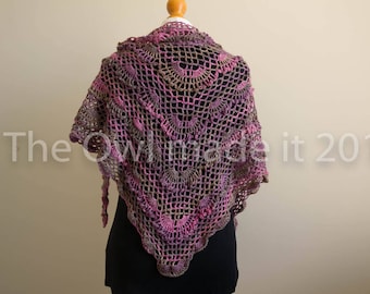 Ladies spring shawl | Wool wrap| Crochet shawl | Shoulder wrap | Women triangle shawl | Gift for women | Ready to ship | UK seller